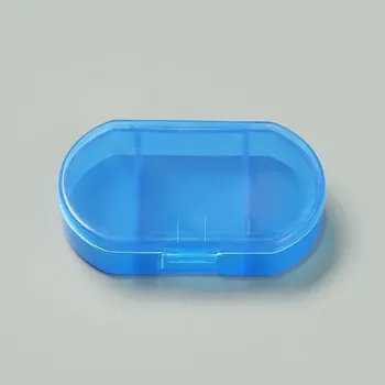 Lékovka Mini krabička na léky s přihrádkami | organizér léků, krabička na léky - Modrá-3 mřížky