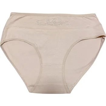 Kalhotky Dámské bavlněné kalhotky Flower VĚTŠÍ VELIKOS - béžová Velikost: XXL