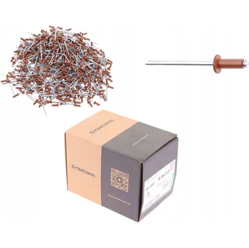 Nýt TRHKÉ NÝTY 4,8x10 HLINÍKOVÉ/ OCEL S PLOCHOU HLAVOU RAL 8003 MEDOVĚ HNĚDÉ 500 ks