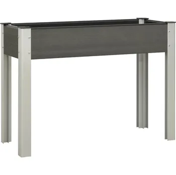 Pěstitelství Zahradní vyvýšený záhon 75 x 40 x 75 cm dřevoplast šedý