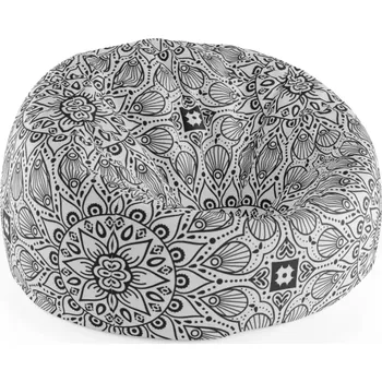 Sedací pytel Sablio Sedací vak Cocoon Bílé mehendi - 115 x 75 cm x 45 cm - Sablio