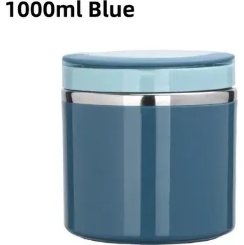 Termobox Termomiska na jídlo z nerezové oceli | Nerezový box - Modrá - 1000 ml