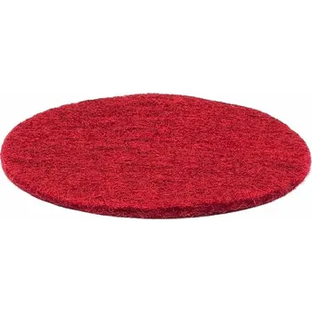 Palička Podložka plstěná červená pod zpívající misku 15 cm cca 15 cm