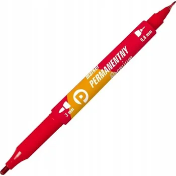OBOUSTRANNÝ permanentní popisovač červený 0.8/3 mm FIX tenký