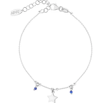Náramek Stříbrný náramek s broušeným sklem - hvězda - AP541-6010