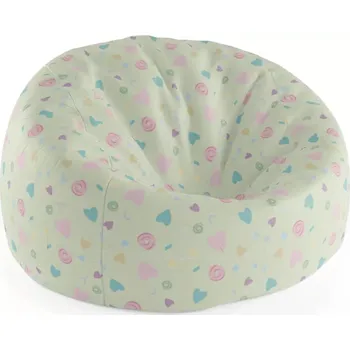 Sedací pytel Sablio Sedací vak Cocoon Srdíčka a spirály - 115 x 75 cm x 45 cm - Sablio