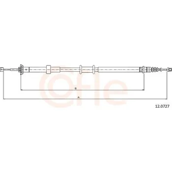 Lanko parkovací brzdy Tažné lanko, parkovací brzda COFLE 92.12.0727