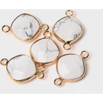 Přívěsek 2-5 ks Přívěsek přírodní kámen na řetízek | přívěsek, šperk - 2 Howlit , 2 kusy