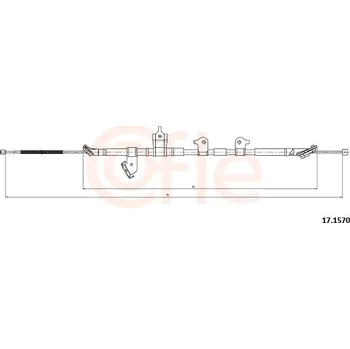Lanko parkovací brzdy Lanko ruční brzdy COFLE 92.17.1570