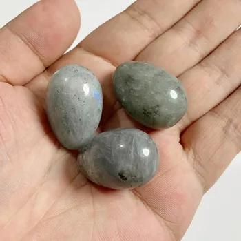 Akvaristika 1-3 ks Přírodní leštěný minerální kámen 20x30 mm | Dekorace, akvarijní kámen - Č. 10 Labradorit , 1 kus