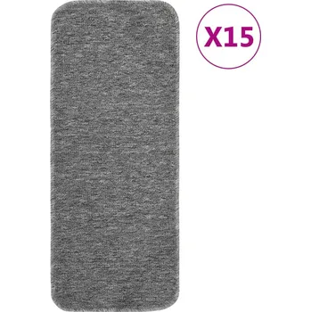 Nášlap na schod Protiskluzové nášlapy na schody 15 ks 75x20cm černé obdélníkové