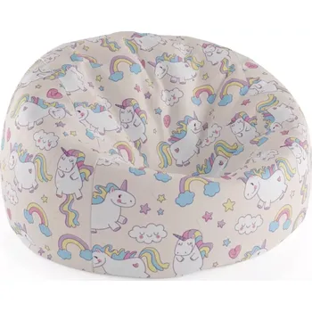 Sedací pytel Sablio Sedací vak Cocoon Jednorožci - 115 x 75 cm x 45 cm - Sablio