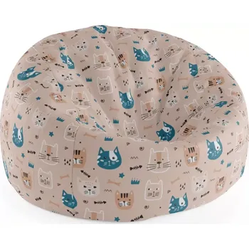 Sedací pytel Sablio Sedací vak Cocoon Barevné kočičky - 115 x 75 cm x 45 cm - Sablio
