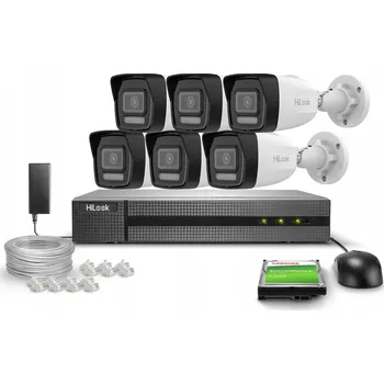 Bezpečnostní kamera Monitorovací sada HiLook se 6 kamerami, 1TB, IP67, 4Mpx, detekce pohybu