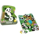 LEAN Toys Puzzle Panda z bambusového lesa 48 prvků