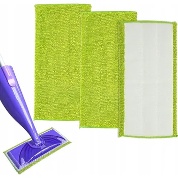 Vrták Vložka do mopu na suchý zip, návlek z mikrovlákna pro mokré i suché použití, zelená, 3 ks