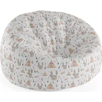 Sedací pytel Sablio Sedací vak Cocoon Zajíci u stanu - 115 x 75 cm x 45 cm - Sablio