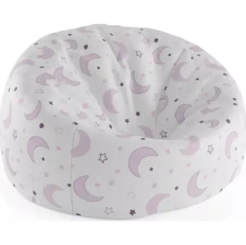 Sedací pytel Sablio Sedací vak Cocoon Fialové měsíčky - 115 x 75 cm x 45 cm - Sablio