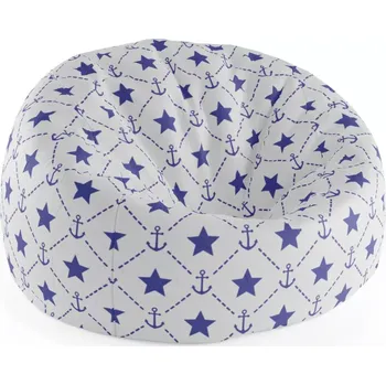 Sedací pytel Sablio Sedací vak Cocoon Hvězdy a kotvy - 115 x 75 cm x 45 cm - Sablio
