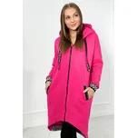 Dlouhá mikina na zip 27252-U fuchsiová…