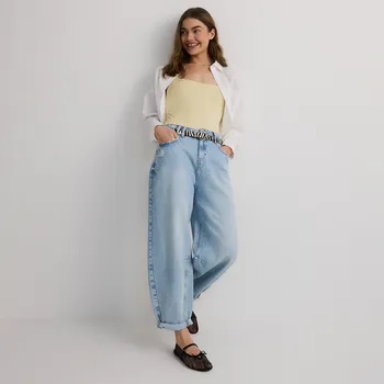 Dámské džíny Reserved - Džíny balloon fit - modrá - YS049-50J - YS049-50J-42