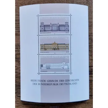 Sběratelství NSR ** aršík Bl 20, slavné budovy, r. 1986