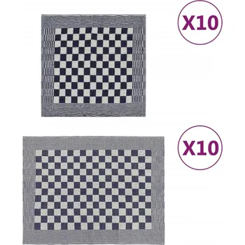 Utěrka Kuchyňské utěrky 20 ks modré a bílé bavlna