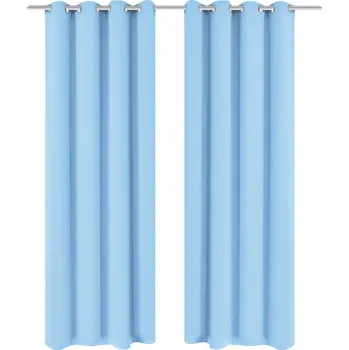 Zatemňovací závěs s kovovými oky, 270x245 cm, tyrkysový