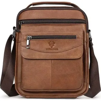 Humerpaul pánská kožená taška Frazer Hnědá 5L Humerpaul MH642s1