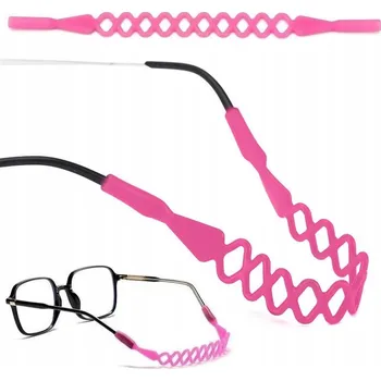 Příslušenství pro čtečku elektronické knihy Silikonový pásek na brýle šňůrka gumička pletená - Tmavě Růžová