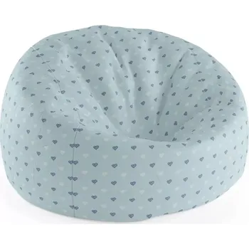Sedací pytel Sablio Sedací vak Cocoon Srdce na modré - 115 x 75 cm x 45 cm - Sablio