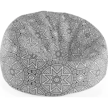 Sedací pytel Sablio Sedací vak Cocoon Hvězdy mehendi - 115 x 75 cm x 45 cm - Sablio
