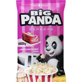 Popcorn Big Panda Popcorn do mikrovlnky 100 g slaninový