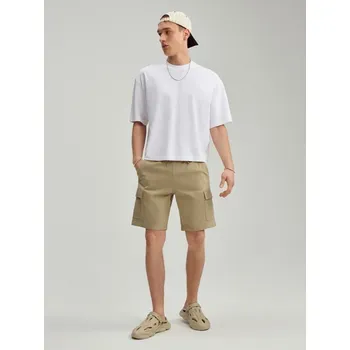 Pánské kalhoty Šortky s cargo kapsami - XS - House - béžová - 112EI-80X