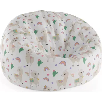Sedací pytel Sablio Sedací vak Cocoon Roztomilé lamy - 115 x 75 cm x 45 cm - Sablio