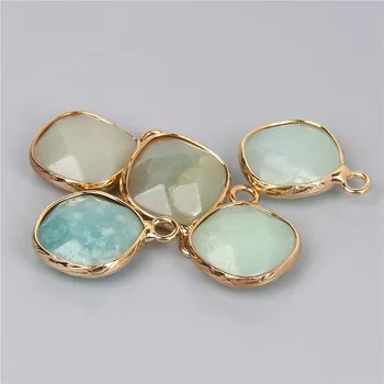 Přívěsek 2-5 ks Přívěsek přírodní kámen na řetízek | přívěsek, šperk - 15 Amazonit , 5 kusů