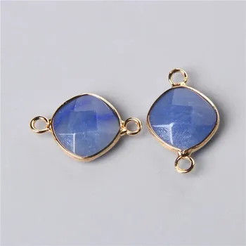 Přívěsek Kosočtvercový přívěsek 14mm | výroba šperků 2 ks - Č.11 Avanturín