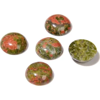 Přírodní kámen Kulatý přírodní kámen | dekorační minerál 10 ks - unakit , 14 mm