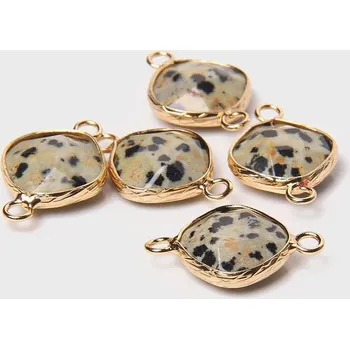 Přívěsek 2-5 ks Přívěsek přírodní kámen na řetízek | přívěsek, šperk - 10 Dalmace , 2 kusy