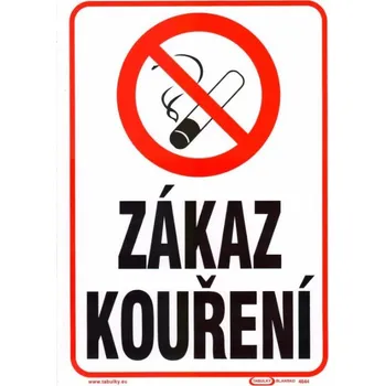 Zákaz kouření 210x300mm - plast