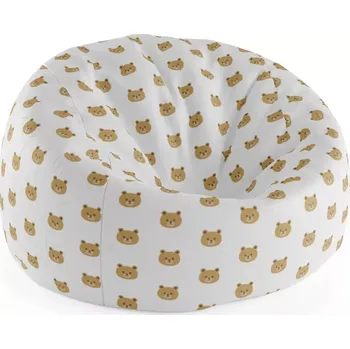 Sedací pytel Sablio Sedací vak Cocoon Medvídci na bílé - 115 x 75 cm x 45 cm - Sablio