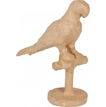 Obraz Papoušek z PAPÍROVÉ HMOTY K Vymalování 13 x 13 x 6 cm Figurka Decopatch