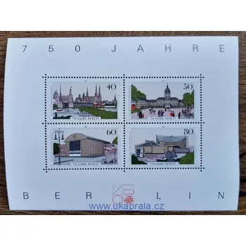 Poštovní známka NSR Berlín ** aršík Bl 8, 750 let Berlína, r. 1987