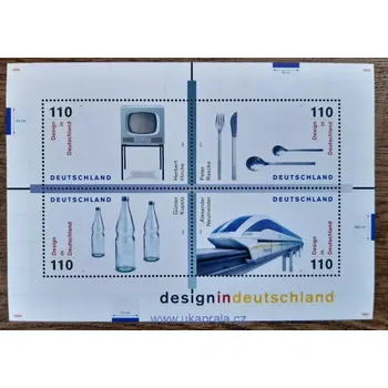 Sběratelství SRN ** aršík Bl 50, design v Německu, r. 1999