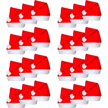 Vánoční dekorace 24 x Vánoční čepice Santa Claus