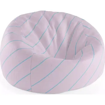 Sedací pytel Sablio Sedací vak Cocoon Modré pruhy na růžové - 115 x 75 cm x 45 cm - Sablio