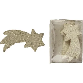 Vánoční ozdoba MOREX, s.r.o. Kometa 5 cm bílá, 8 ks