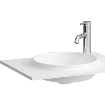 Umyvadlo Lani - umyvadlo do nábytku slim 58x44,5 cm, Marbond bílá lesk H8140730001141