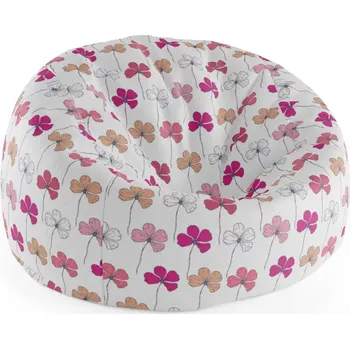 Sedací pytel Sablio Sedací vak Cocoon Růžové kvítí - 115 x 75 cm x 45 cm - Sablio