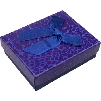 Dárková krabička Pro Háčkování Krabička s mašlí 7x9x3 cm krokodýl tmavě modrá